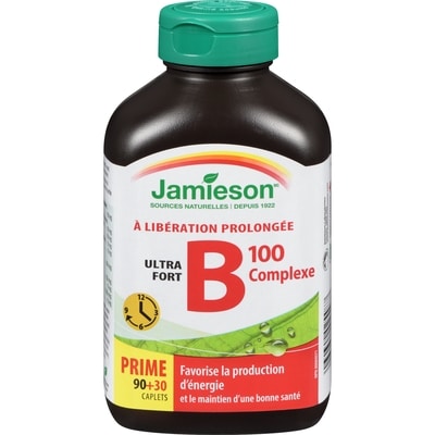 Jamieson Comprimés à dégagement graduel de complexe B 100 mg 120 count 120 ea, 0,17 $/1ch