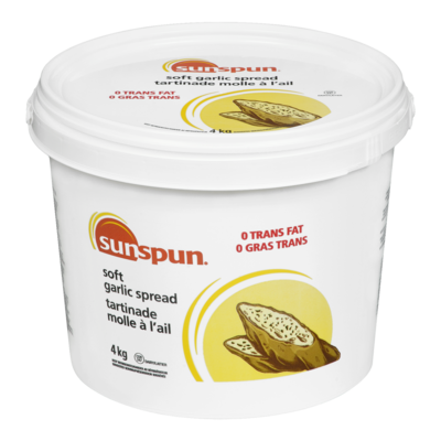 Sunspun Tartinade molle à l’ail 4 kg, 0,65 $/100g
