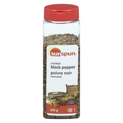 Sunspun Cracked Black Pepper 420 g, $1.57/100g