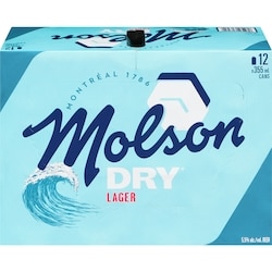 Molson Dry Beer (ID required at pick-up) 12x355.0 ml, $0.59/100ml