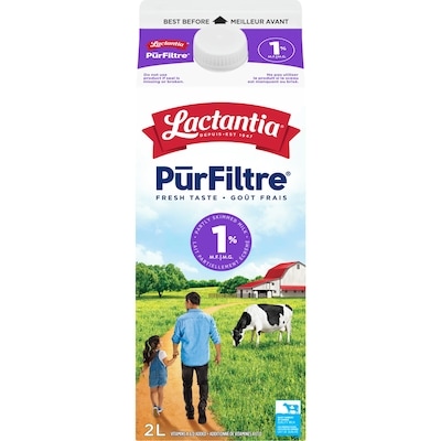 Lactantia PūrFiltre Lait 1 % Partiellement Écrémé 2 l, 0,25 $/100ml