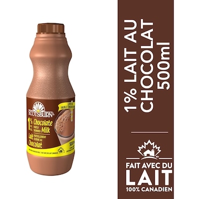 Scotsburn Lait partiellement écrémé au chocolat 1 % 500 ml, 0,47 $/100ml