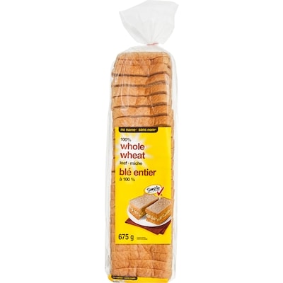 Sans Nom Miche de blé entier 675 g, 0,44 $/100g