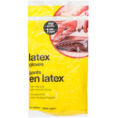 No Name Latex Rubber Gloves, Large 1 ea, $1.79/1ea