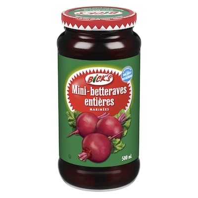 Bick’s Mini-betteraves entières marinées 500 ml, 1,30 $/100ml
