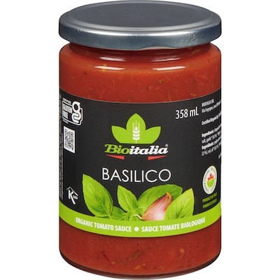 Bioitalia Sauce au Basilic Biologique 358 ml, 1,95 $/100ml