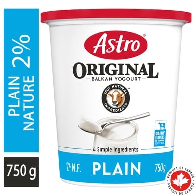 Astro Original Balkan Style Plain Yogurt 2% 750 g, $0.53/100g