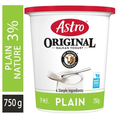 Astro Yogourt nature 3 % original de type balkan 750 g, 0,40 $/100g