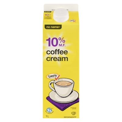 No Name 10% M.F. Coffee Cream 1 l, $0.51/100ml