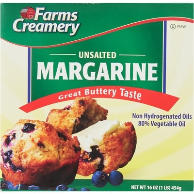 Mehadrin Kosher Farms Creamery Margarine, Unsalted 454 g, $0.94/100g