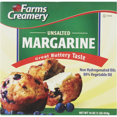 Mehadrin Margarine non salée Farms Creamery casher 454 g, 0,88 $/100g