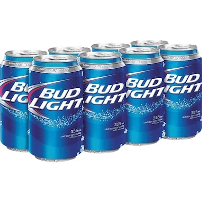 Bud Light Bière (Pièce d’identité requise au moment du ramassage) 8x355.0 ml, 0,72 $/100ml