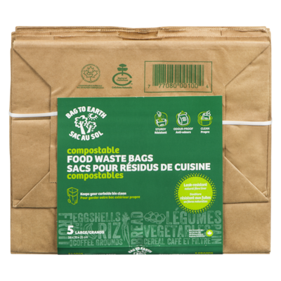 SAC AU SOL Grands sacs pour résidus alimentaires 5 ea, 1,60 $/1ch