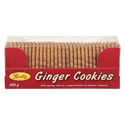 Purity Cookies, Ginger 400 g, $1.62/100g