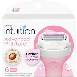 Intuition Advanced Moisture Women’s Razor Refills with Shea Butter, 6 count