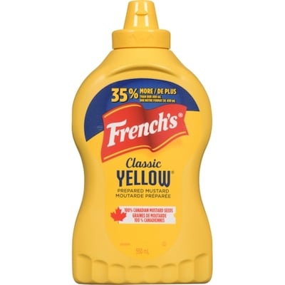 French’s Moutarde Préparée Jaune Classique 550 ml, 0,73 $/100ml
