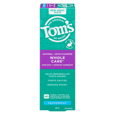Tom's of Maine Whole CarevToothpaste 85 ml, $8.22/100ml