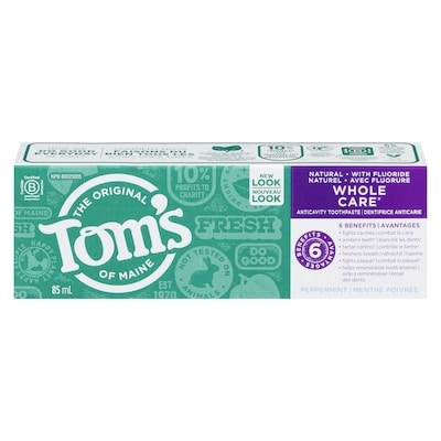 Tom's of Maine Whole CarevToothpaste 85 ml, $7.05/100ml
