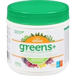Genuine Health Greens+ Daily Detox, Natural Green Apple, Green Superfood Powder, Non GMO 406 g, $17.18/100g