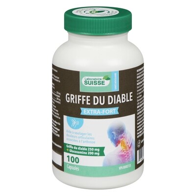 Suisse Santé articulaire griffe du diable extra-fort 100 ea, 0,15 $/1ch
