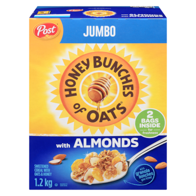 Post Honey Bunches Of Oat With Almonds Jumbo Box 1.2 kg, $0.96/100g