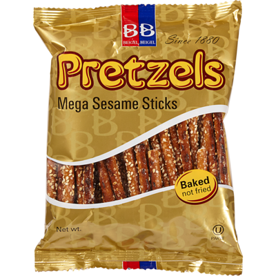 Beigel and Beigel Design B&B Pretzel Mega Sticks 150 g, $2.00/100g