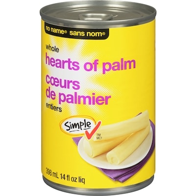 Sans Nom Cœurs de palmier entiers 398 ml, 0,75 $/100ml