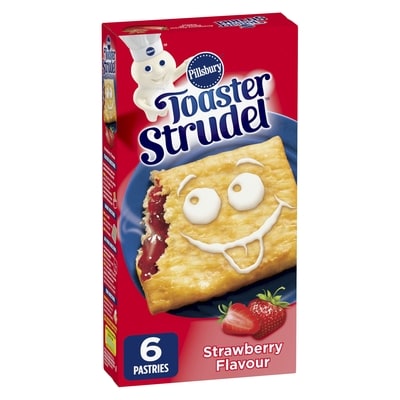 Pillsbury Toaster Strudel Pastries, Strawberry, Breakfast Snacks, 6 ct 326 g, $1.23/100g