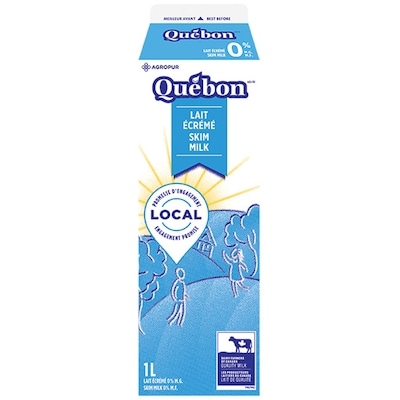 QUÉBON Lait 0% sans gras écrémé (1L) 1 l, 0,21 $/100ml