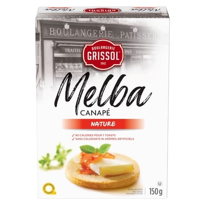 Grissol Boulangerie Grissol Melba Canapé Nature 150 g, 2,99 $/100g