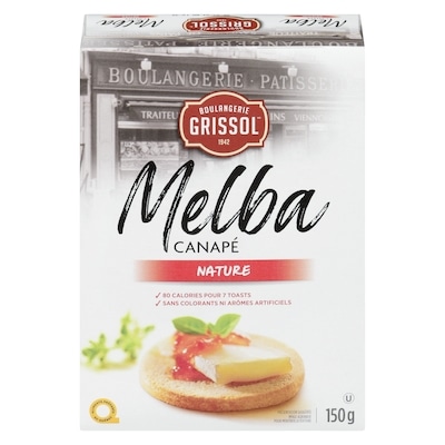 Grissol Boulangerie Grissol Melba Canapé Original 150 g, 1,67 $/100g