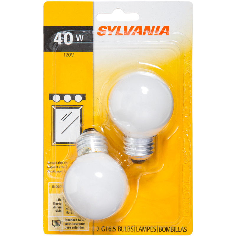 G16.5 40W Light Bulbs, White