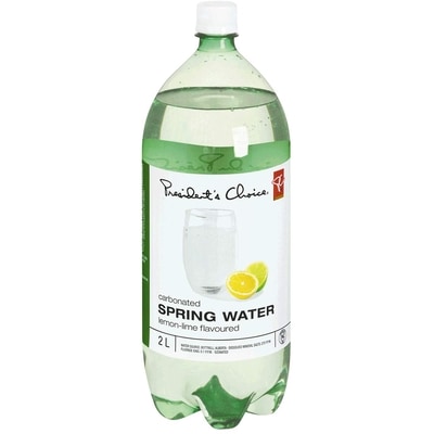 President's Choice Carbonated Spring Water Lemon-Lime Flavour 2 l, $0.11/100ml