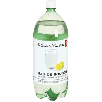 le Choix du Président Eau De Source Gazéifiée Saveur De Citron-Lime 2 l, 0,11 $/100ml
