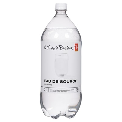 le Choix du Président Eau De Source Naturelle Gazéifiée 2 l, 0,11 $/100ml