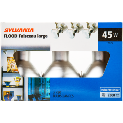 Sylvania R20 Flood 45W Light Bulbs 3 ea, $3.67/1ea