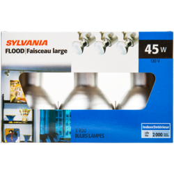 Sylvania Ampoules R20 de 45 W à faisceau large 3 ea, 3,67 $/1ch