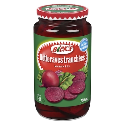 Bick’s Betteraves tranchées marinées 750 ml, 0,93 $/100ml