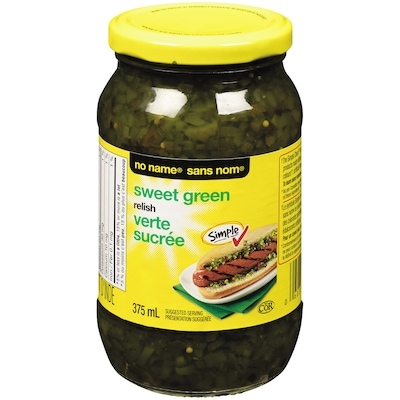 No Name Sweet Green Relish 375 ml, $0.45/100ml