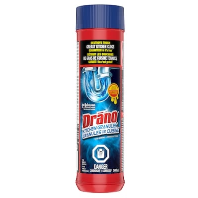 Drano Crystals Drain Cleaner and Clog Remover 500 g, $1.60/100g