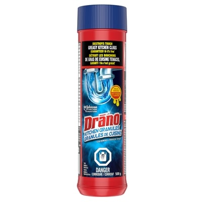 Drano Cristaux débouche-tuyaux et nettoyant de drains 500 g, 2,10 $/100g
