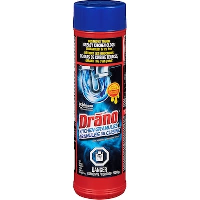 Drano Cristaux débouche-tuyaux et nettoyant de drains 500 g, 1,60 $/100g