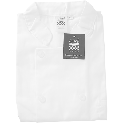 Chef Revival Short Sleeve Chefs Coat, White Size Large 1 ea, $31.99/1ea