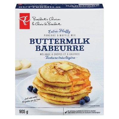 President's Choice Extra-Fluffy Buttermilk Pancake & Waffle Mix 905 g, $0.61/100g