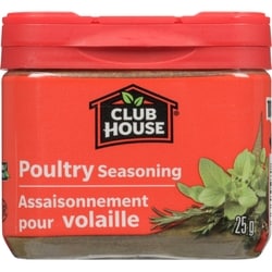Club House Poultry Seasoning 25 g, $19.96/100g