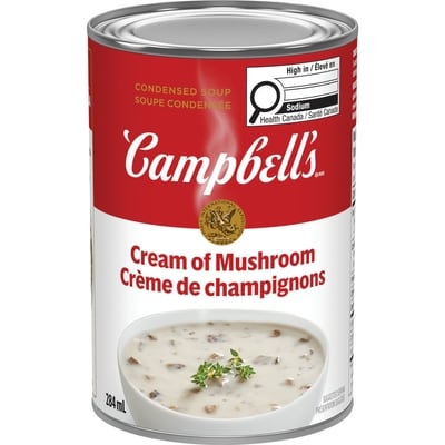 Campbell's Cream of Mushroom Condensed Soup 284 ml, $0.52/100ml