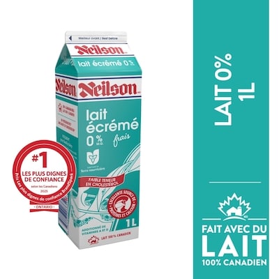 Neilson Lait écrémé 0% 1 l, 0,36 $/100ml