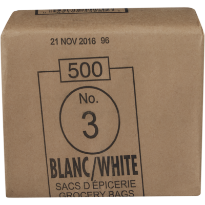 null Paper Bag, White 3lb     500 ea