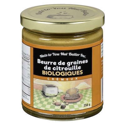 Nuts to You Beurre de graines de citrouille biologique 250 g, 3,00 $/100g