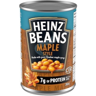 Heinz Maple Style Beans With Pure Quebec Maple Syrup 398 ml, $0.63/100ml